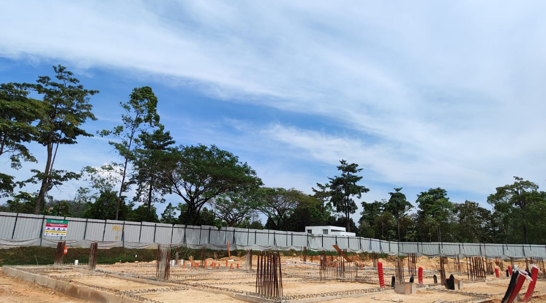 The foundation of the said Building in progress as of 22 Feb 2026
