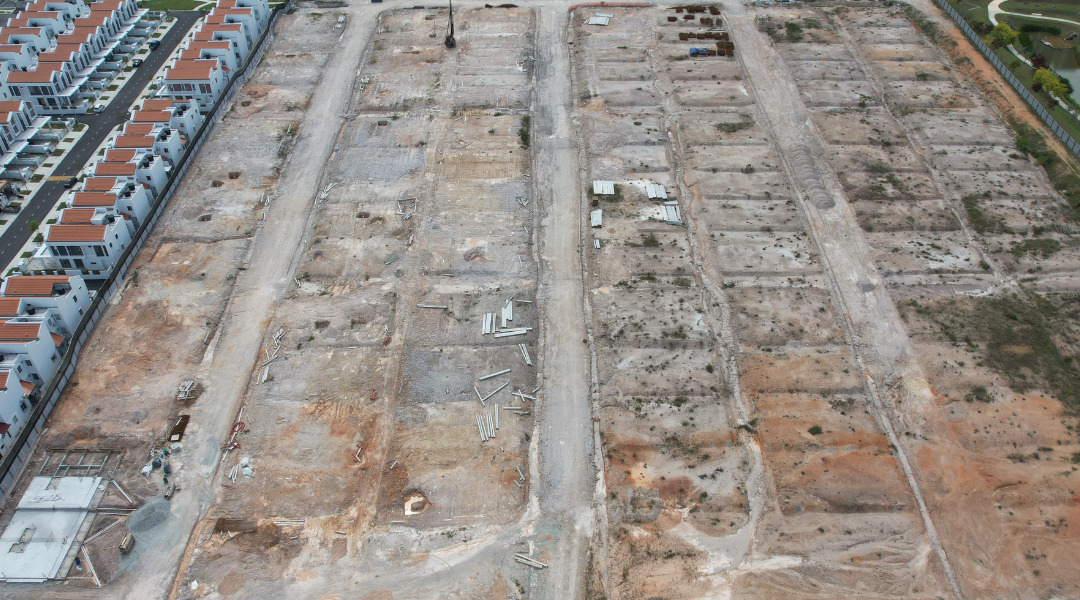 The foundation of the said building in progress as of 22 Feb 2026