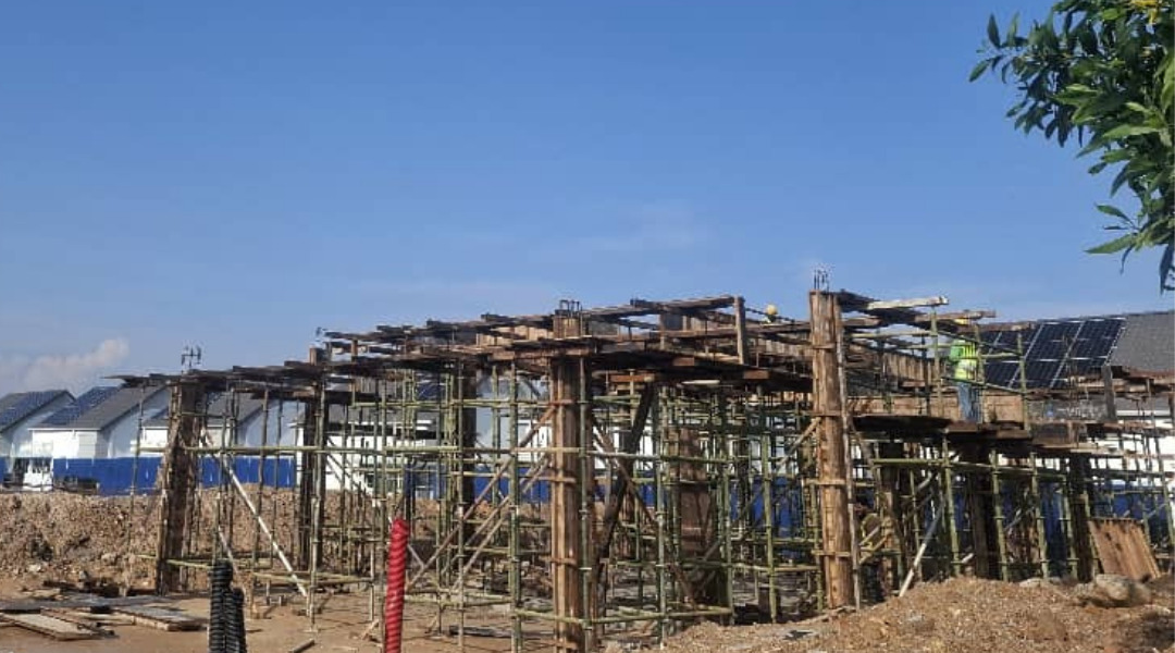 The foundation of the said Building in progress as of 22 Feb 2026